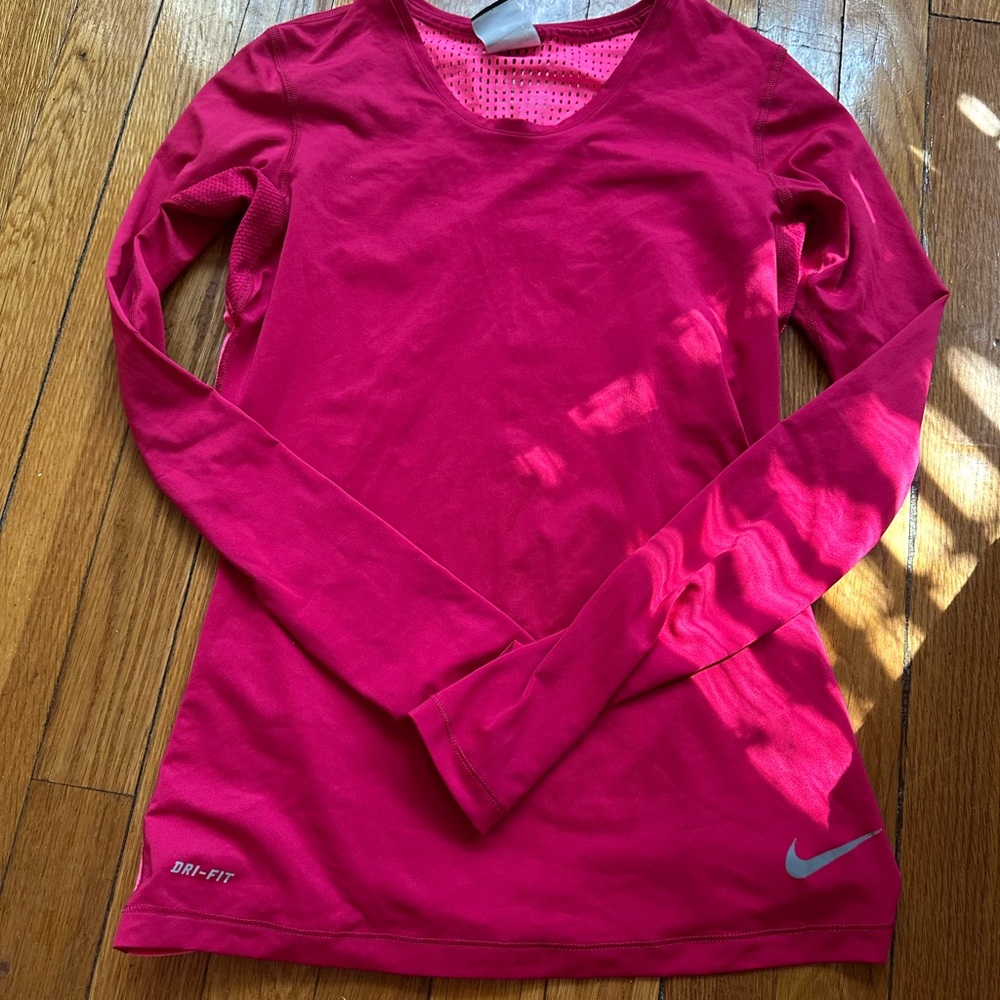 Nike  Pink Long Sleeve Shirt